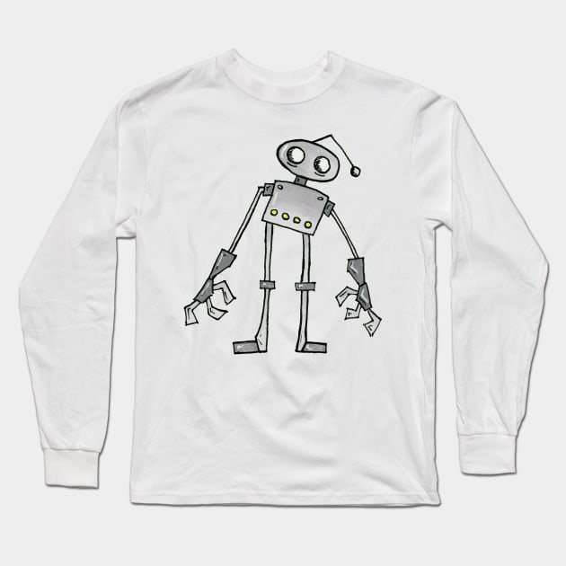 Giant Hands Robot Long Sleeve T-Shirt by CuteBotss